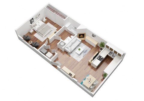 1 bedroom Willow  Floorplan